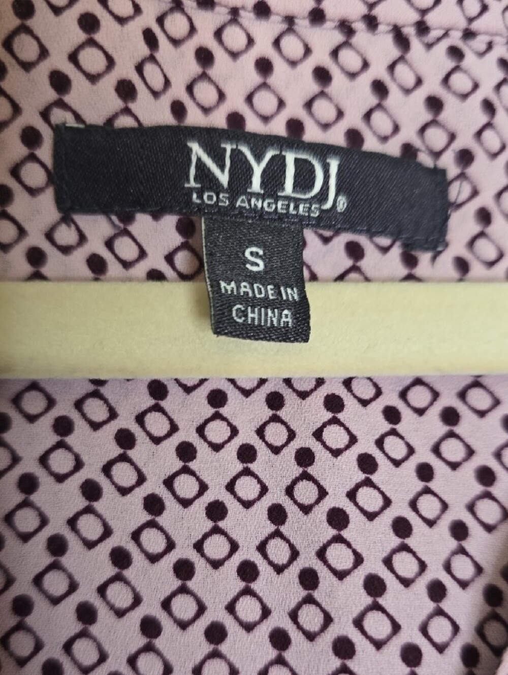NYDJ Maroon Printed Long-Sleeve Tunic Blouse - Picture 2 of 5